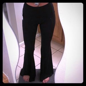Black flare pants